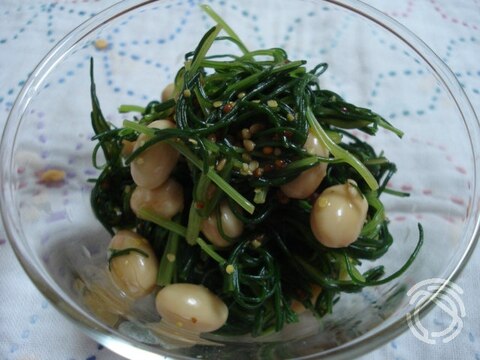 オカヒジキと大豆のさっぱりサラダ